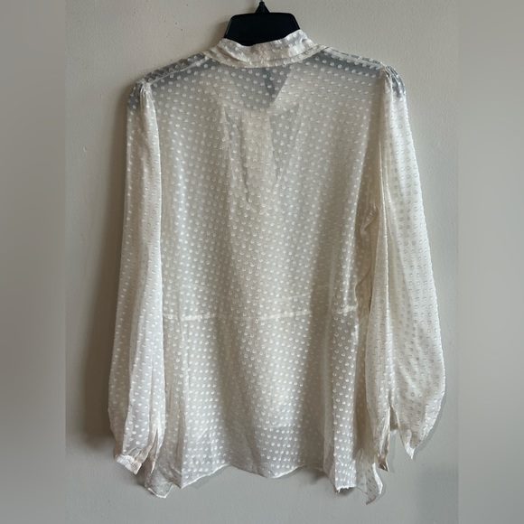 BCBG Silk Sheer Blouse - Picture 3 of 5